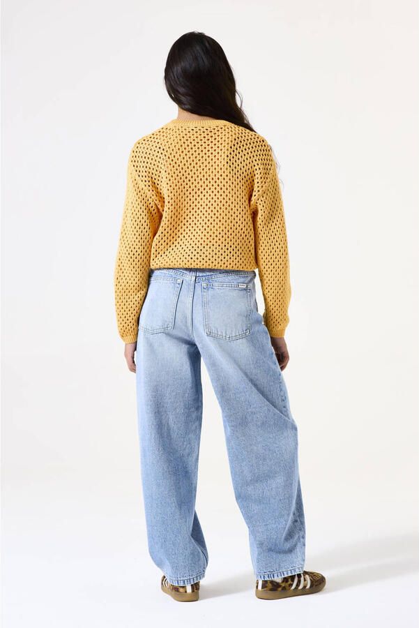 Garcia Gebreide pullover met ribboorden