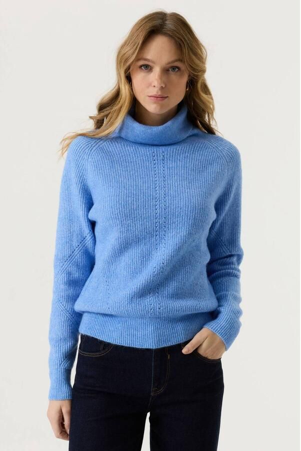 Garcia gebreide trui met wol blauw