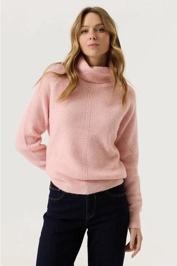 Garcia gebreide trui met wol roze