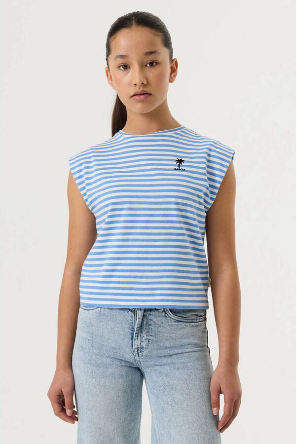 Garcia gestreept T-shirt blauw