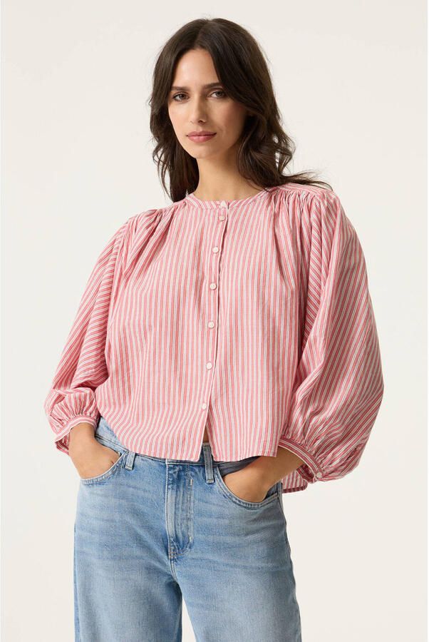 Garcia gestreepte blouse rood