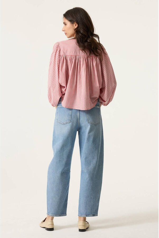 Garcia gestreepte blouse rood - Foto 3