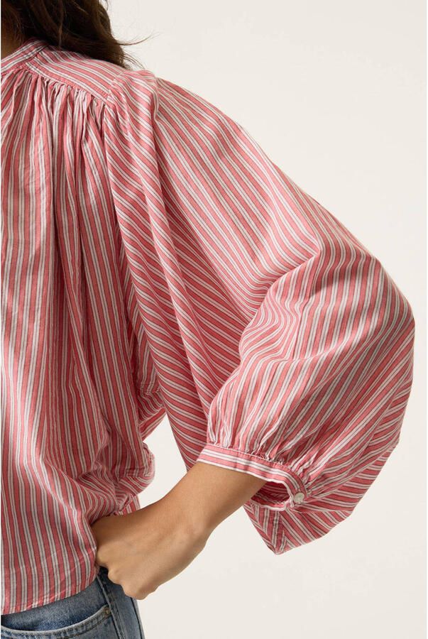 Garcia gestreepte blouse rood - Foto 2