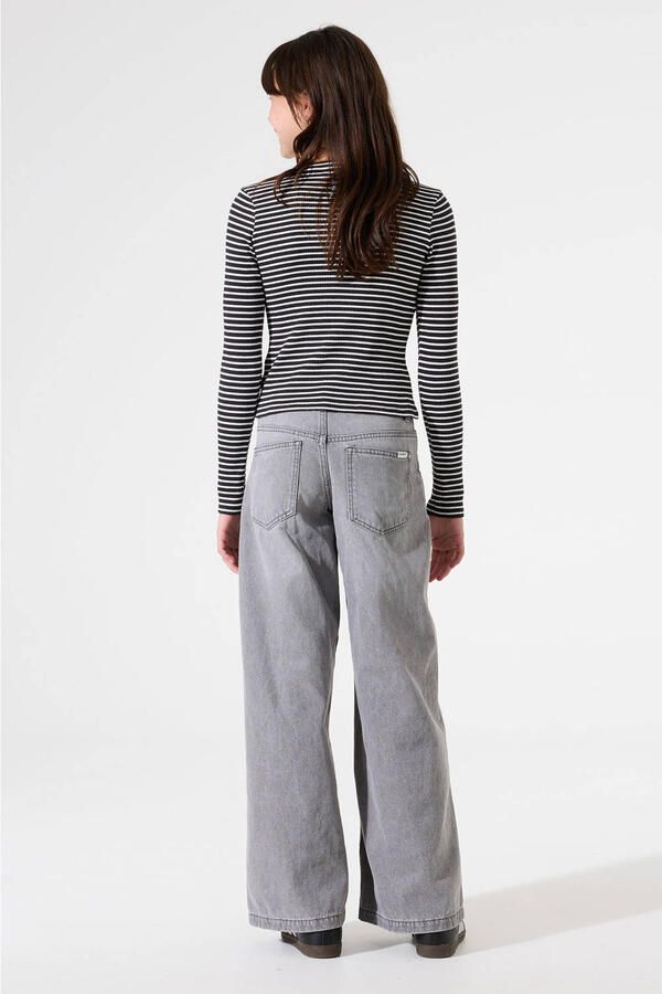 Garcia gestreepte longsleeve zwart rib gebreid - Foto 3