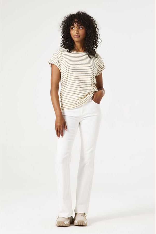 Garcia gestreepte T-shirt camel