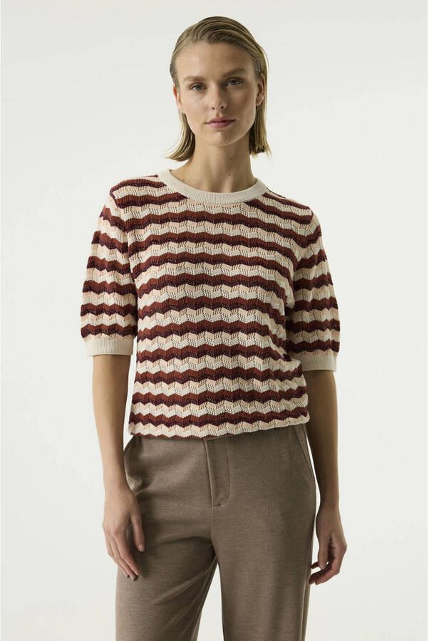 Garcia gestreepte top rood