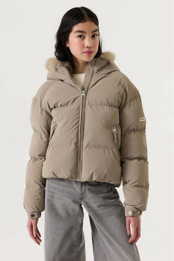 Garcia gewatteerde winterjas beige