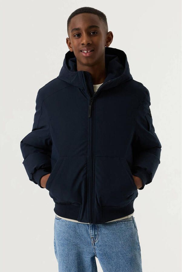 Garcia gewatteerde winterjas donkerblauw