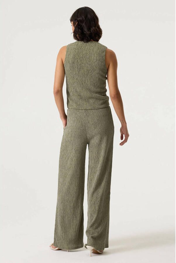 Garcia gilet met textuur olijfgroen - Foto 2