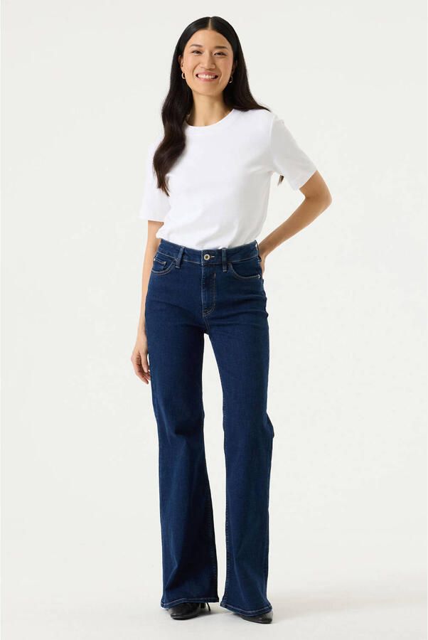 Garcia high flared jeans donkerblauw - Foto 2
