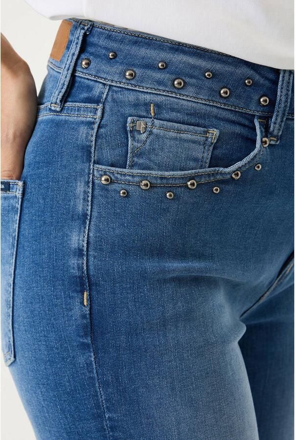 Garcia high waist flared jeans mediumblauw - Foto 2