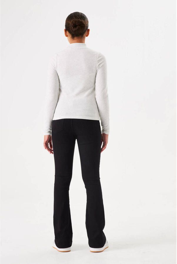 Garcia high waist flared jeans rinsed Zwart Meisjes Stretchdenim Effen 128 - Foto 2