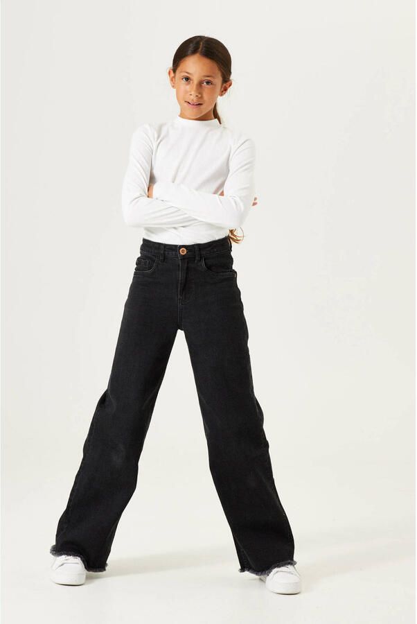 Garcia high waist loose fit jeans Annemay dark used Zwart Meisjes Denim 128 - Foto 2
