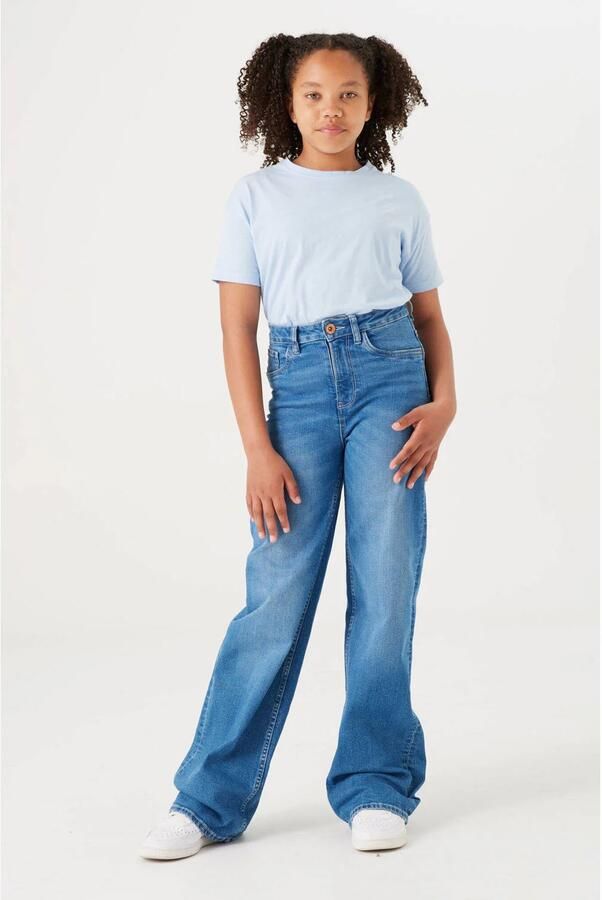 Garcia high waist wide leg jeans Annemay medium used Blauw Meisjes Stretchdenim 128 - Foto 2