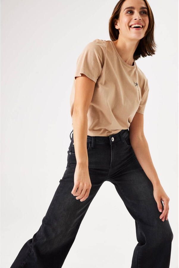 Garcia high waist wide leg jeans black denim