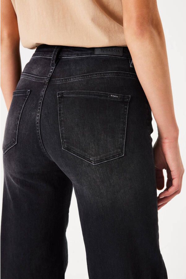 Garcia high waist wide leg jeans black denim - Foto 3