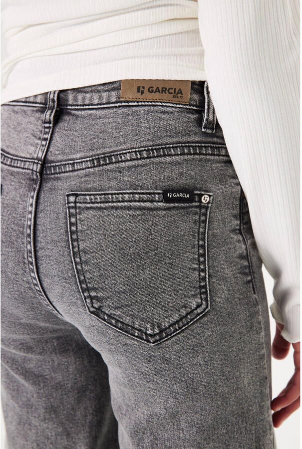 Garcia high waist wide leg jeans medium used Grijs Meisjes Stretchdenim 134