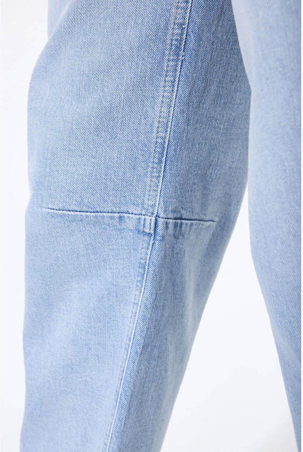 Garcia high waist barrel jeans medium blue denim