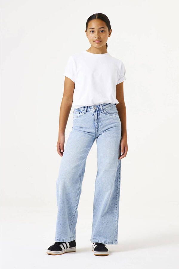 Garcia high waist loose fit jeans light blue denim - Foto 3
