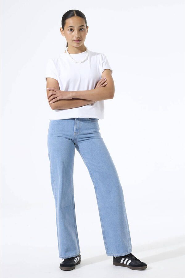Garcia high waist straight leg jeans medium blue denim
