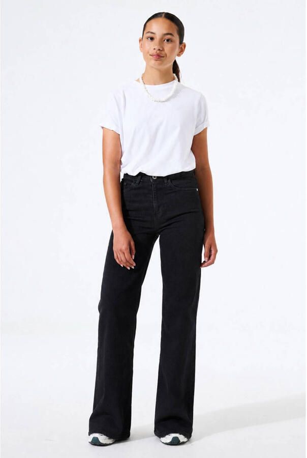 Garcia high waist wide leg jeans black denim - Foto 2