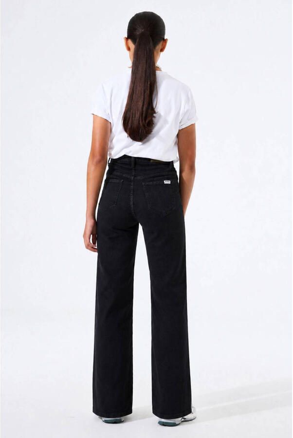 Garcia high waist wide leg jeans black denim - Foto 3