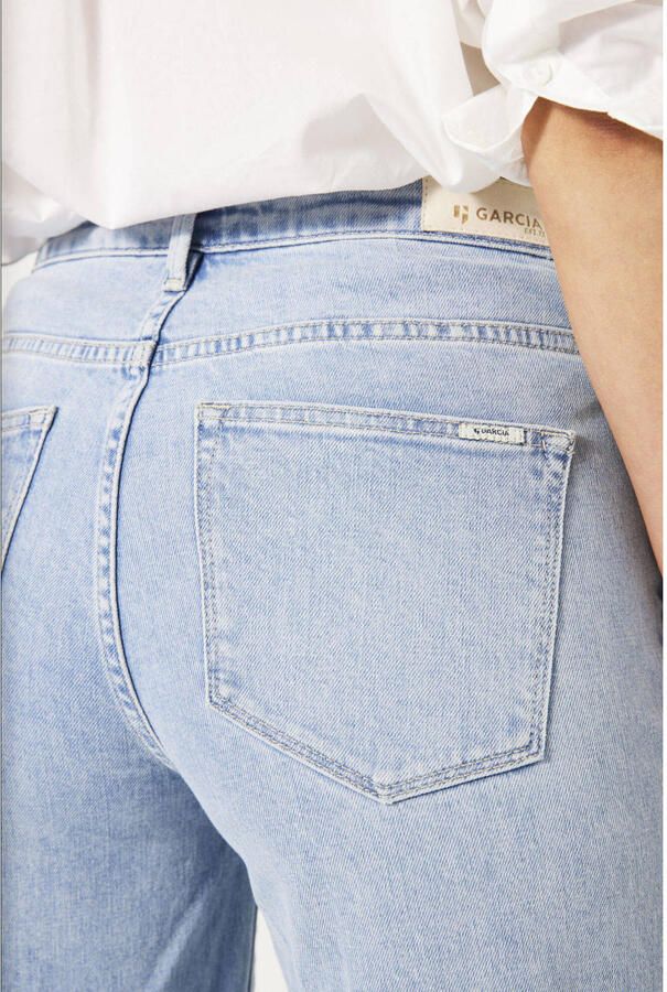 Garcia high waist wide leg jeans light blue denim