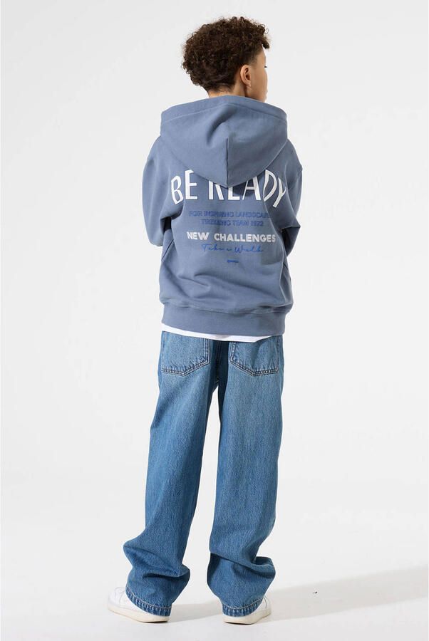 Garcia hoodie met backprint blauw - Foto 2
