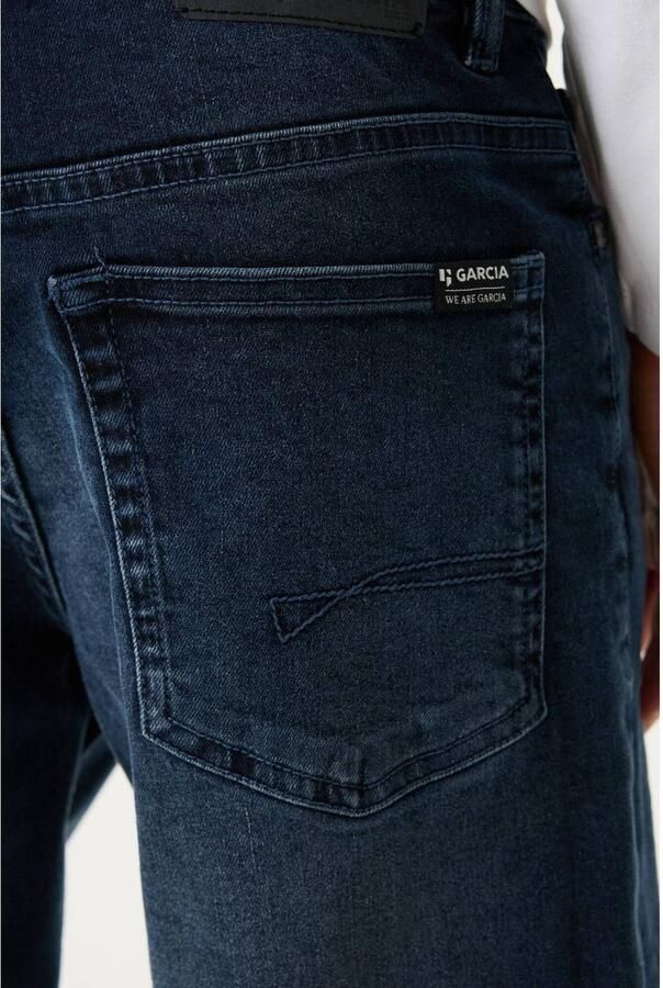 Garcia Ilyano straight leg jeans donkerblauw Jongens Denim Effen - Foto 2