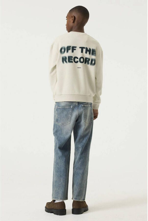 Garcia katoenen rechtvallende sweater met backprint crème - Foto 2