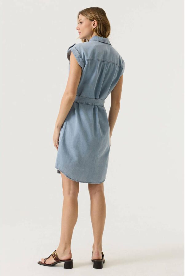 Garcia mini jurk light blue denim - Foto 2
