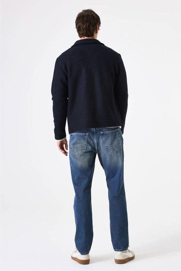 Garcia overshirt met wol donkerblauw - Foto 3