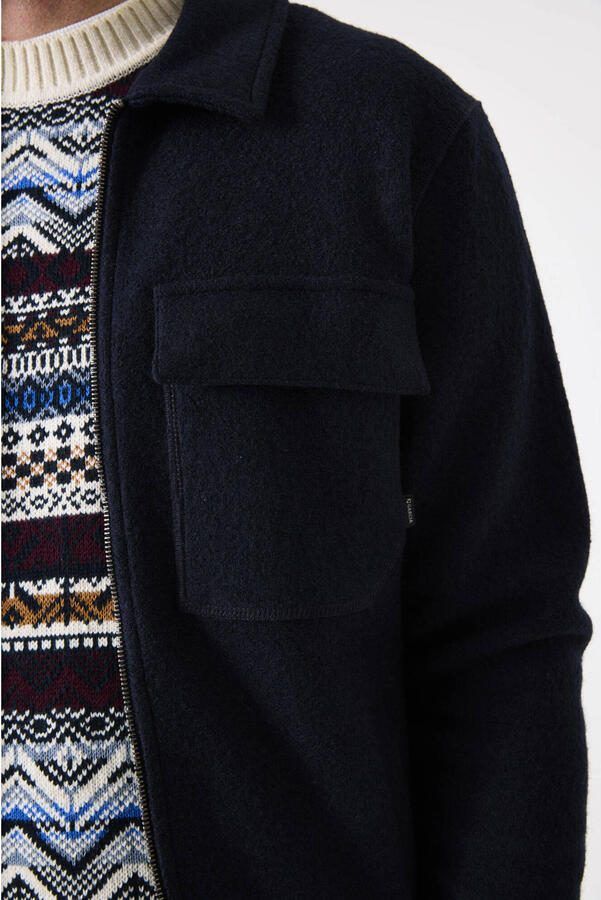 Garcia overshirt met wol donkerblauw - Foto 2