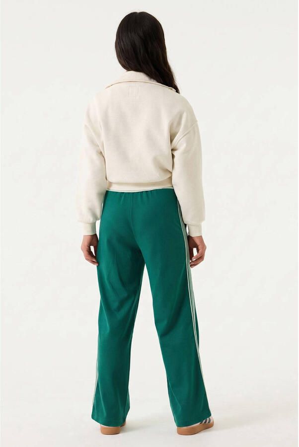 Garcia oversized sweater met tekst beige - Foto 3