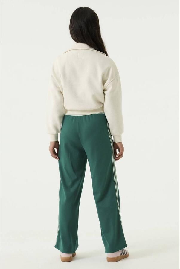 Garcia oversized sweater met tekst beige Meisjes Katoen Schipperskraag - Foto 3