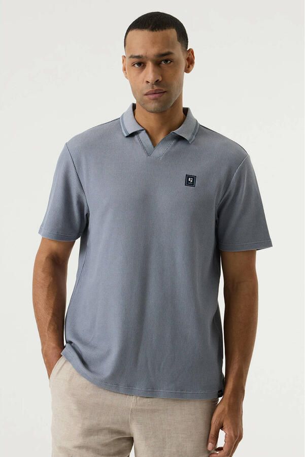 Garcia polo grijsblauw