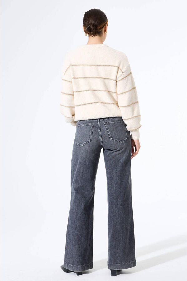 Garcia pullover ecru fijn gebreid