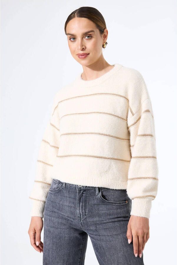 Garcia pullover ecru fijn gebreid