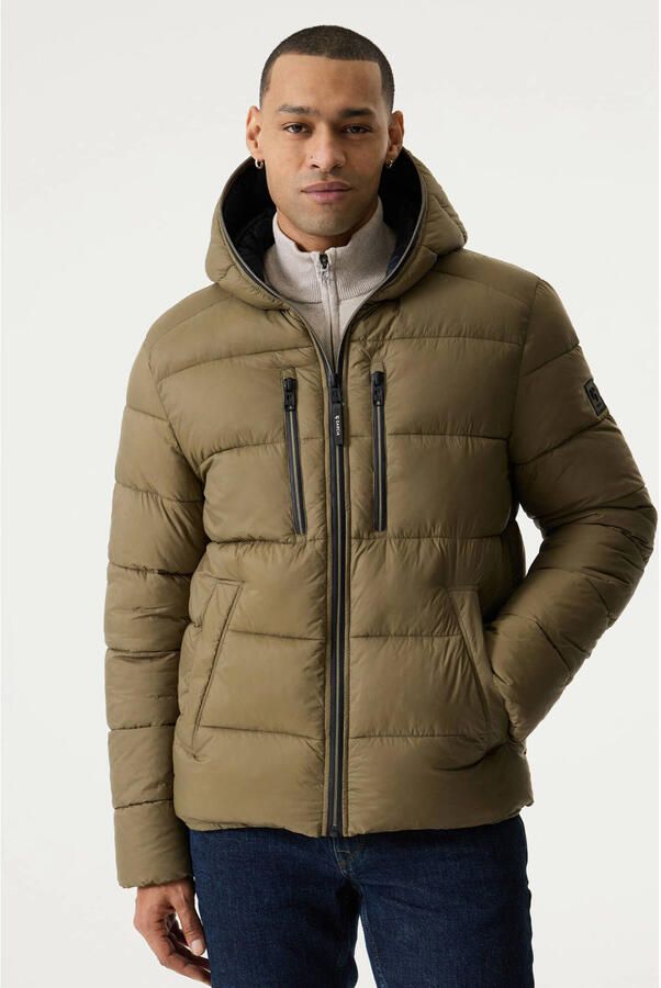 Garcia quilted pufferjas capers
