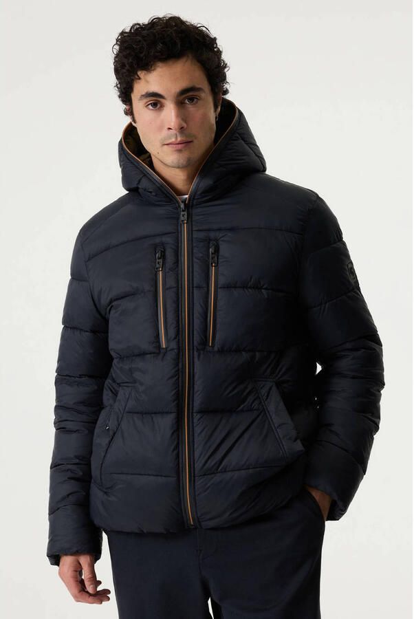 Garcia quilted pufferjas donkerblauw