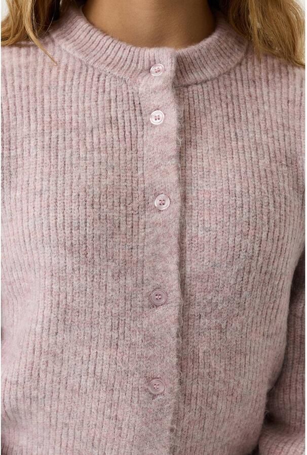 Garcia rechtvallend gebreid vest roze Meisjes Acryl Ronde hals Effen - Foto 2