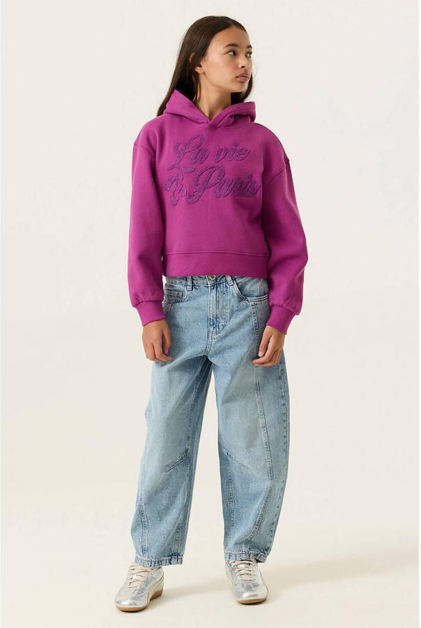 Garcia rechtvallende hoodie met tekst fuchsia - Foto 2