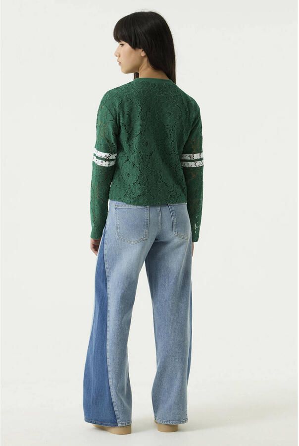 Garcia rechtvallende longsleeve met tekst groen - Foto 2