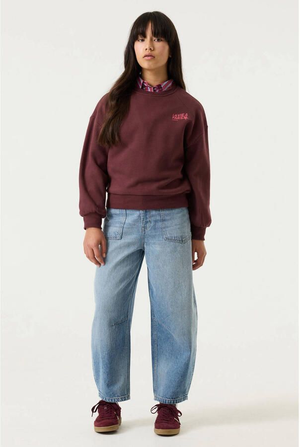 Garcia rechtvallende sweater met backprint donkerrood Backprint - Foto 2