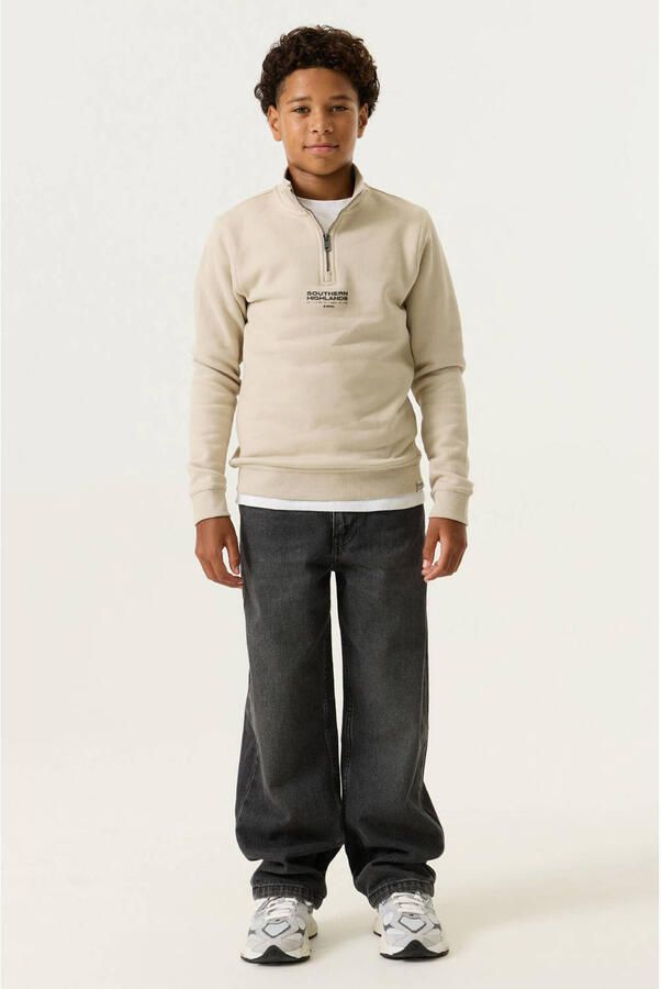 Garcia rechtvallende sweater met tekst crème - Foto 2