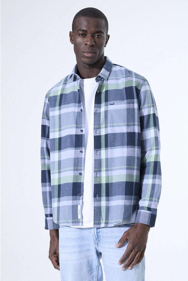 Garcia regular casual overhemd blauw - Foto 2