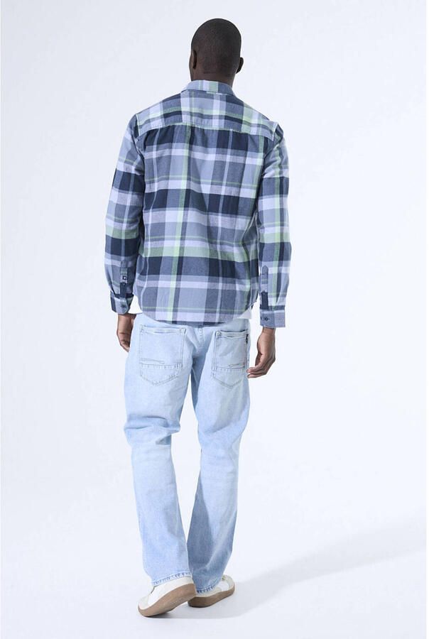 Garcia regular casual overhemd blauw - Foto 1