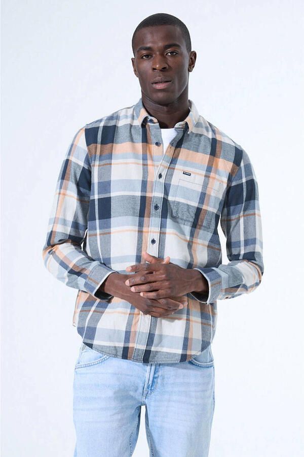 Garcia regular casual overhemd oranje - Foto 2