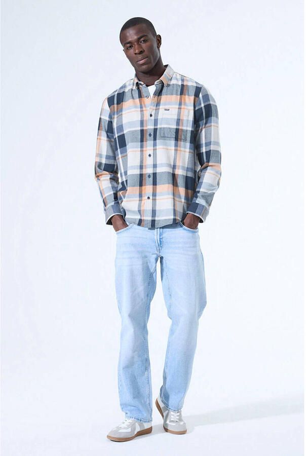 Garcia regular casual overhemd oranje