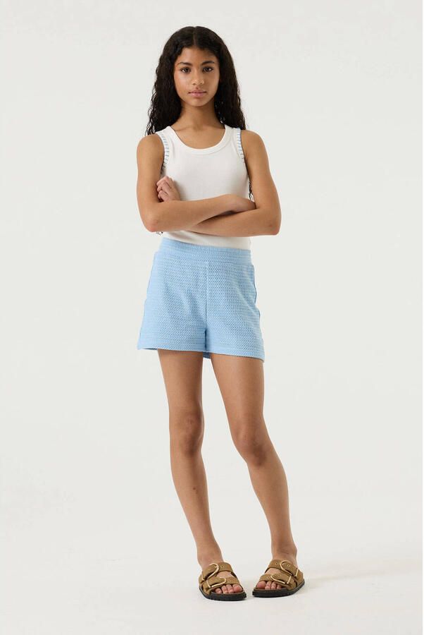 Garcia regular casual short lichtblauw